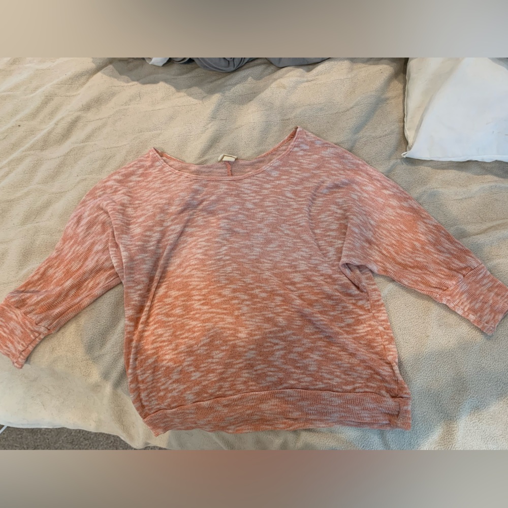 Orange Quarter Sleeve Sweater